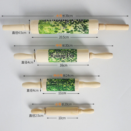 Ceramic tools rolling stick, clay porcelain plate forming rolling pin, large, medium and small roller rolling stick, handmade solid wood stick