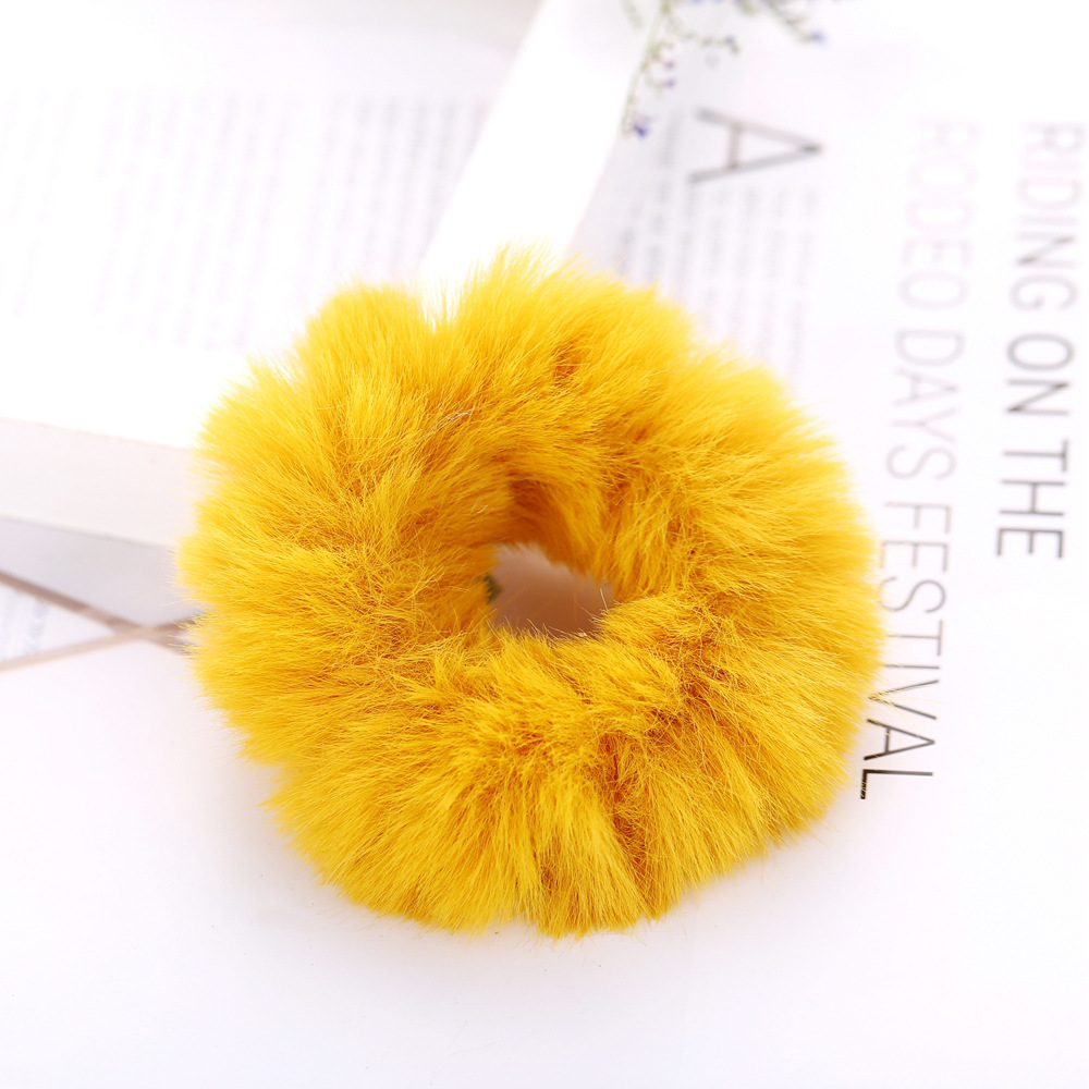 Cute Candy-colored Rabbit Hair Loop Simple Mink Hair Rope display picture 10