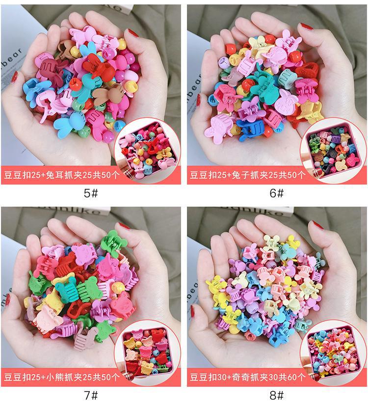 100 Pieces Of Colorful Flower Hairpin Beanie Clips Korean Girls Small Hair Clips display picture 11