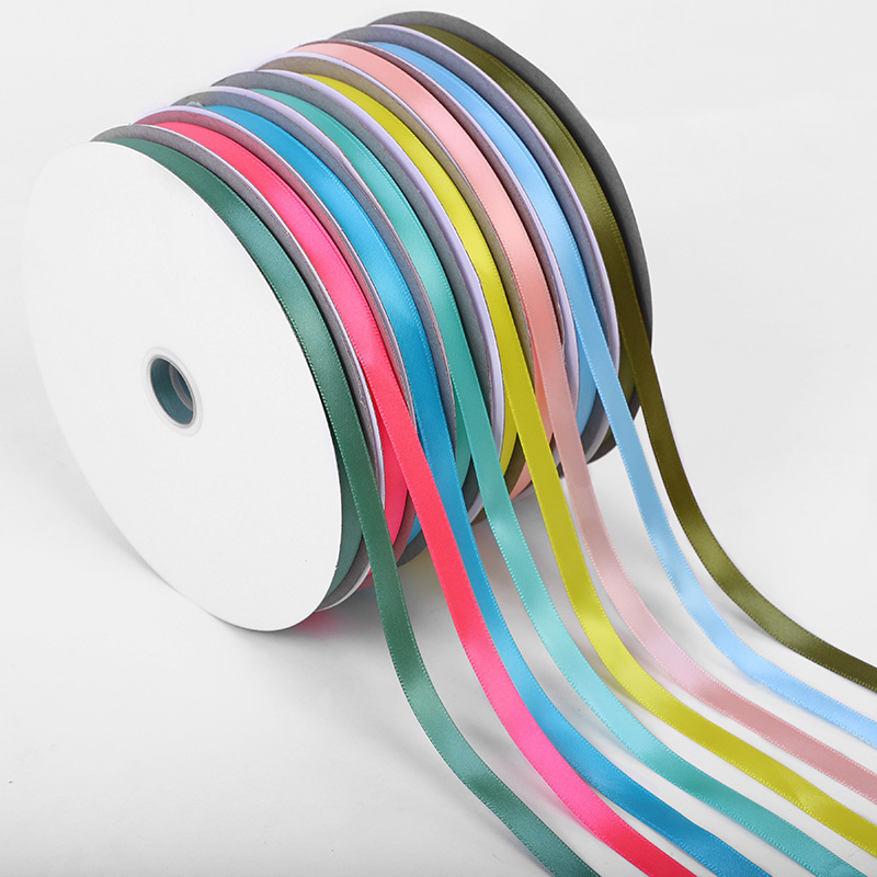 0.6cm encrypted satin polyester ribbon packaging floral handmade DIY satin ribbon hair accessories bookmark ribbon wholesale 0.6cm encrypted satin polyester ribbon packaging floral handmade DIY satin ribbon hair accessories bookmark ribbon wholesale