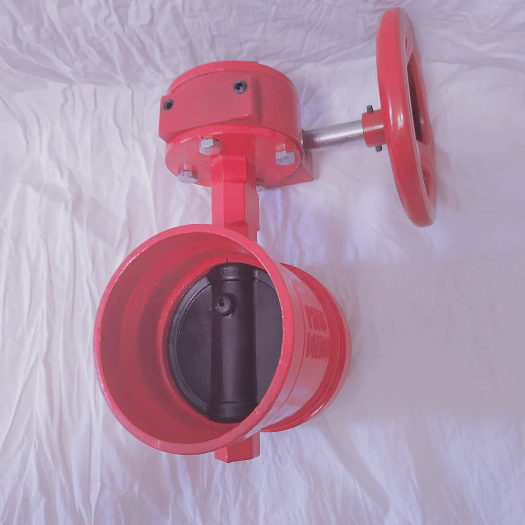 阀门 蝶阀 涡轮蝶阀 D381X-16沟槽蝶阀 DN100 DN150 沟槽涡轮蝶阀