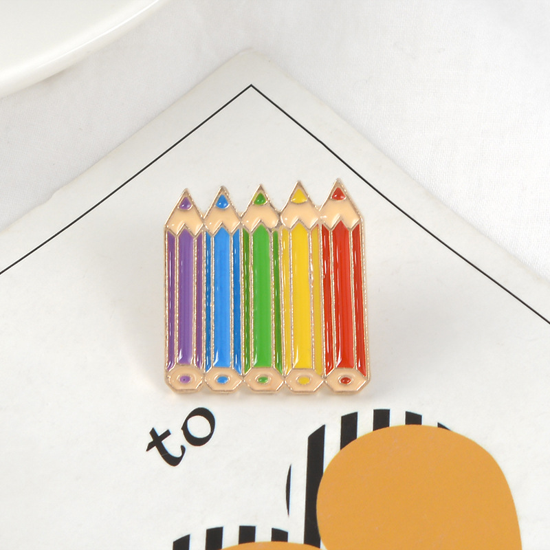 Unisex Gender Fashion Pin Pencil Alloy Plating Unisex Brooches