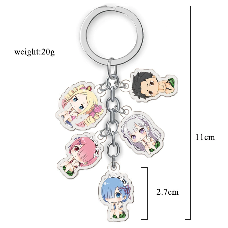 around the beginning of the anime, the alternate Alle keychain transparent pendant