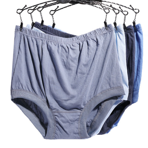 Middle-aged and elderly men's underwear 60-70 years old 80 dad loose cotton cotton father's briefs grandpa 5571