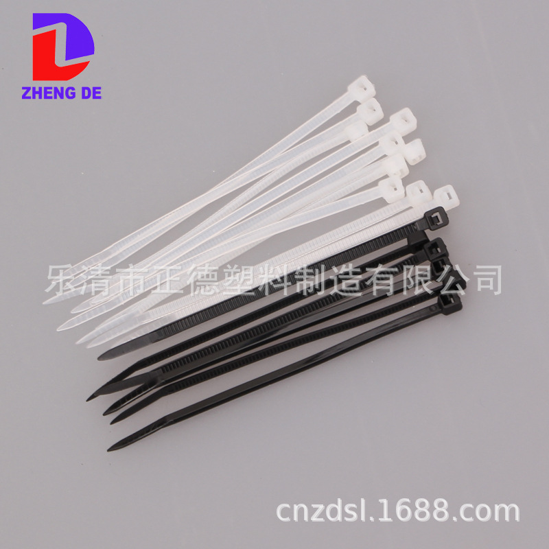 批发白色尼龙扎带3*80/2.5 黑色束线带型号 国标玩具电线扎线带