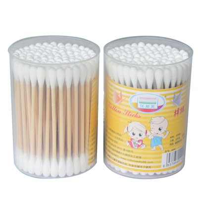 Cotton swab wholesale disposable Supplies 100 Double head Woods Paper stick baby Storage clean appliance Kapok stick