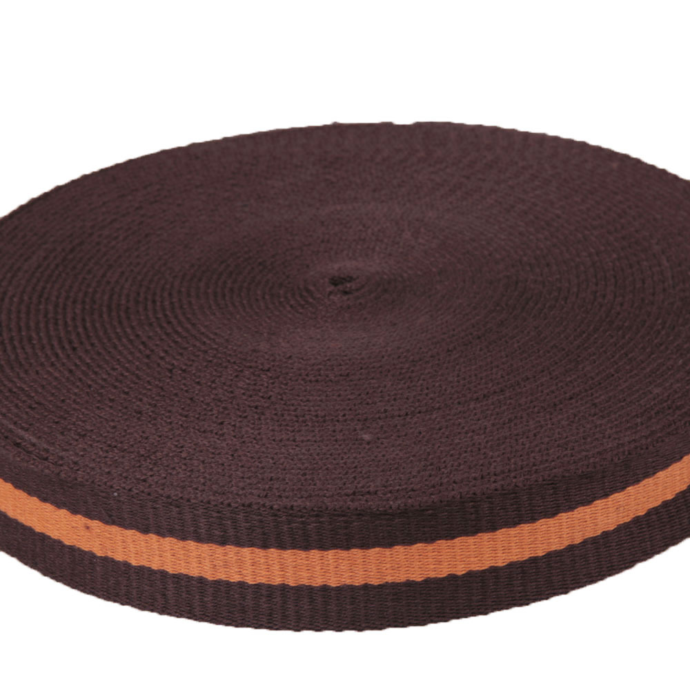 宜兴现货批发橙间啡双色棉线织带 1.5寸3.2cm 现货 斜纹 仿棉带