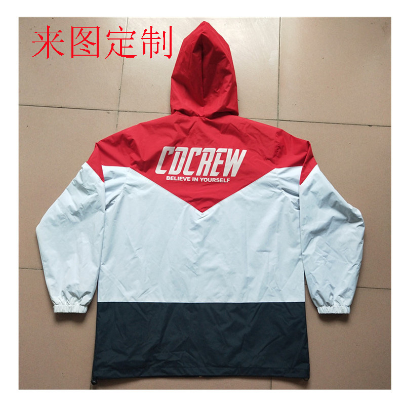 厂家生产定制外贸女装宽松连帽 休闲女式风衣 订做广告衫数码印花|ms