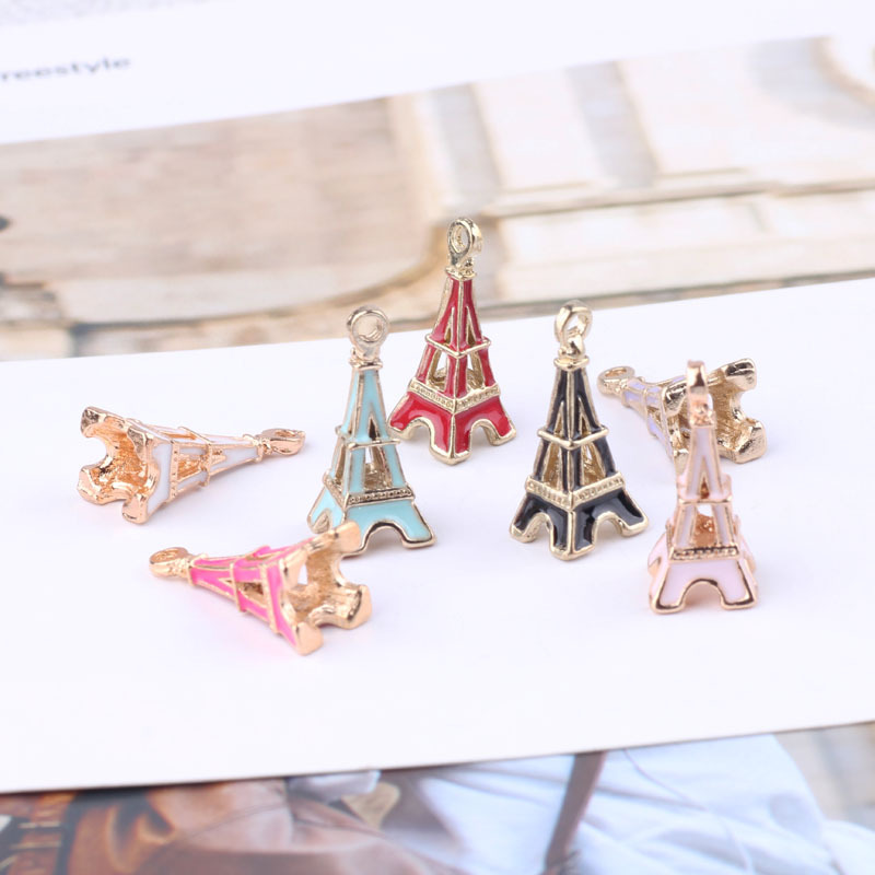 Charms, Bracelets, Jewelry Accessories Classification 10 PCS/Package Quantity Metal Material 10 PCS/Package Metal Tower Pendant Charms Bracelets Jewelry Accessories