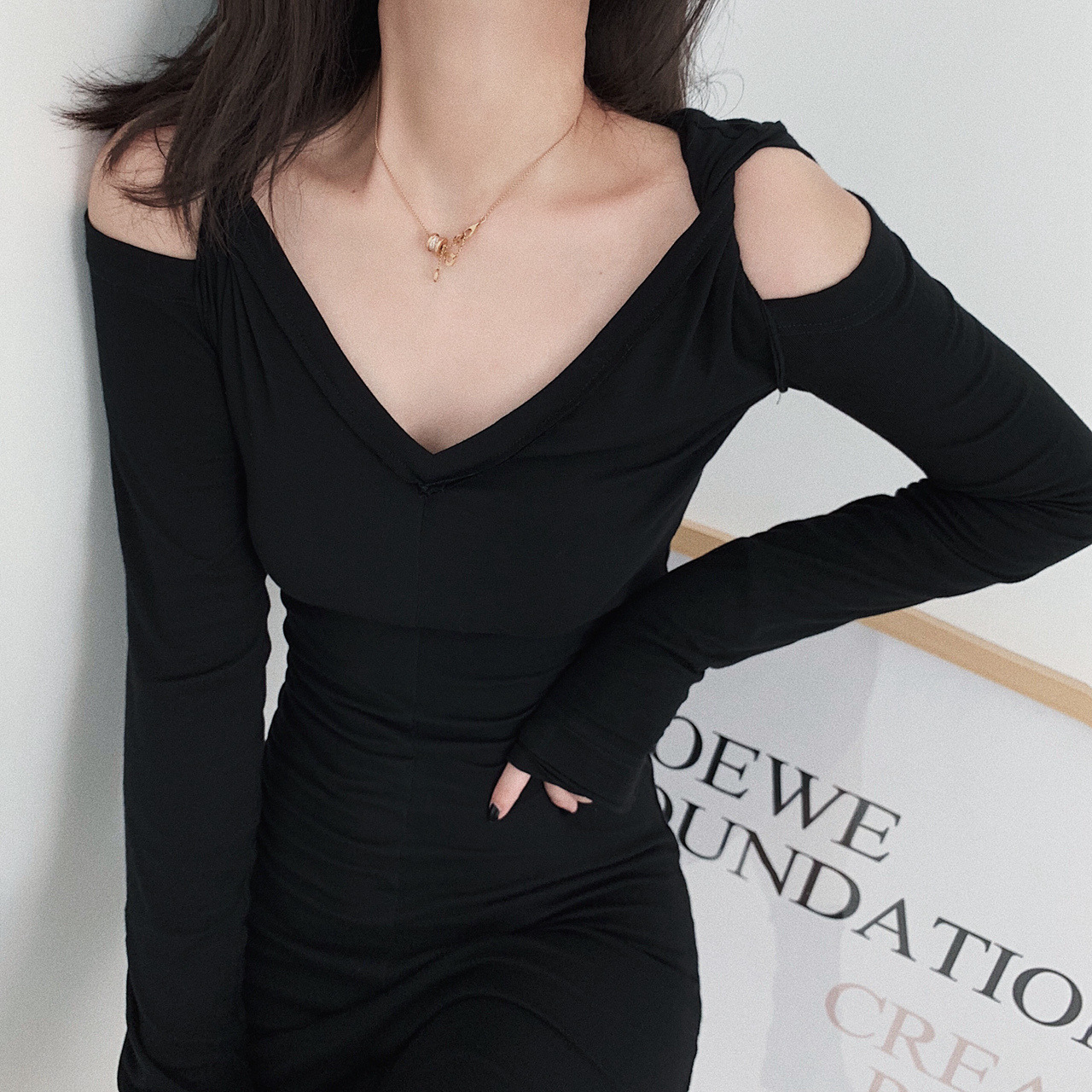 Off-Shoulder Dress Front View