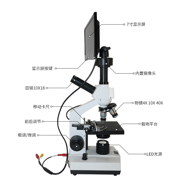 Cerdo inseminación artificial Microscopio de temperatura constante microscopio veterinario con pantalla de visualización colección de semen de cerdo equipo de cría de animales