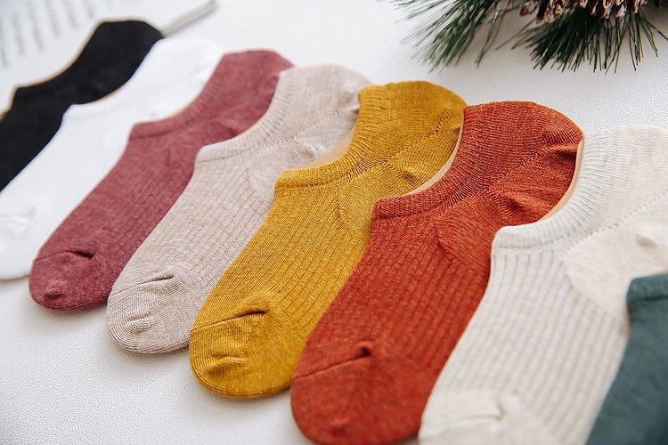 solid color cotton short socks  NSFN40087