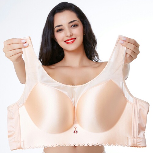 Seamless tube top with extra fat and enlarged cup ultra-thin large size bra tube top style anti-sagging bra wholesale
