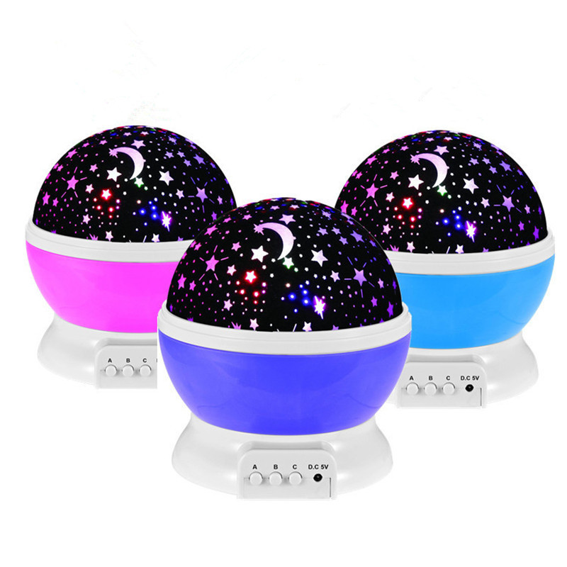 Colorful led star lights star moon proje...