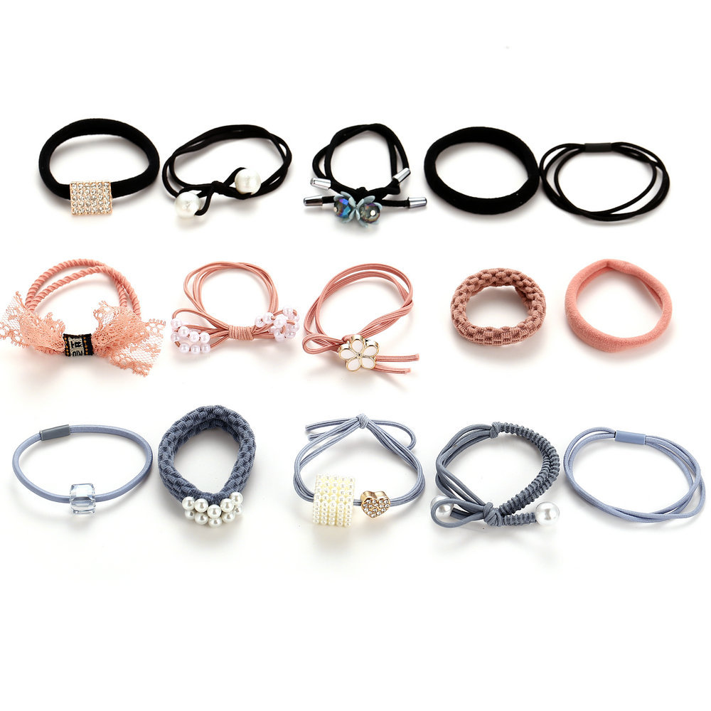 Hair Accessory Hair Ponytail Rubber Band Sweet Head Rope Hair Ring 15 Piece Suit display picture 3