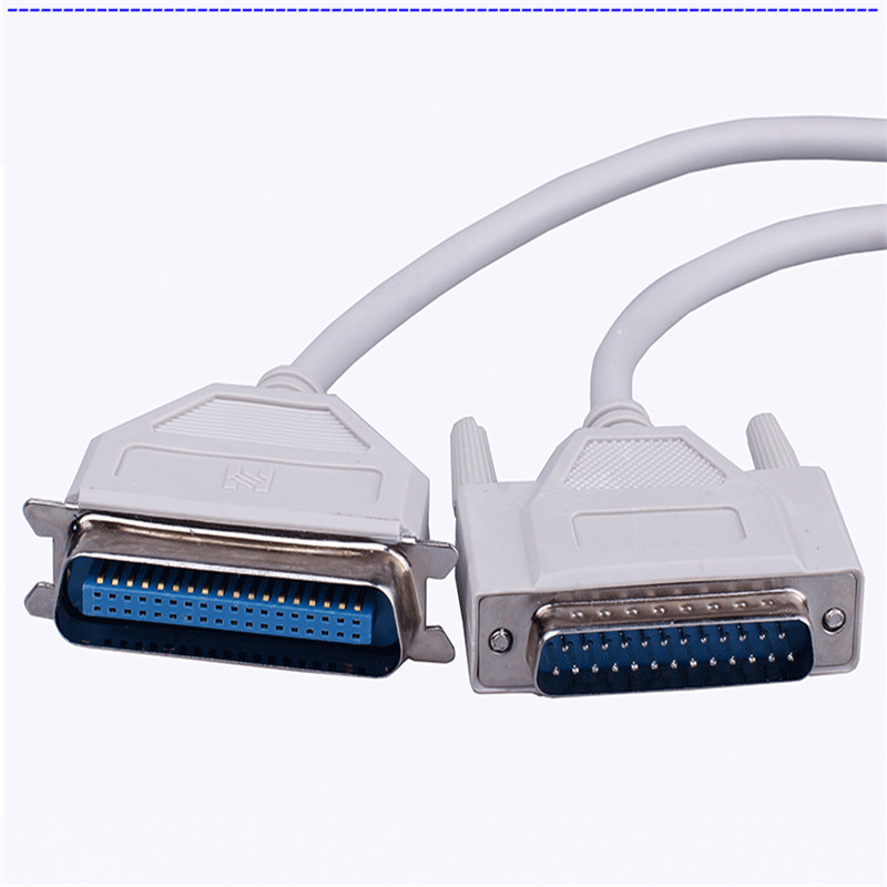 25芯成型并口线 老式打印机数据线 LPT打印机连接线 DB25针转CN36