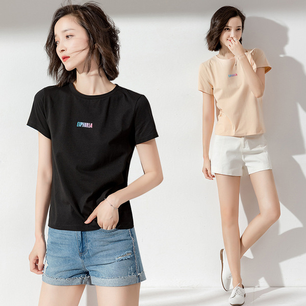 Summer Cotton Short Sleeve Short Blouse Women’s Fashion Trend