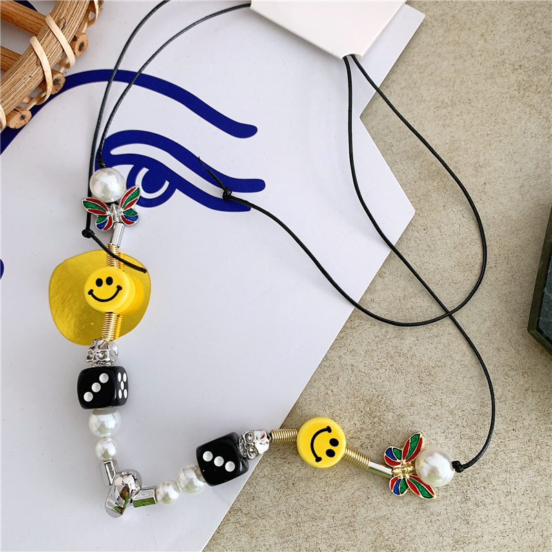 Sweater Chain Braid Smiley Cartoon Clavicle Chain display picture 3