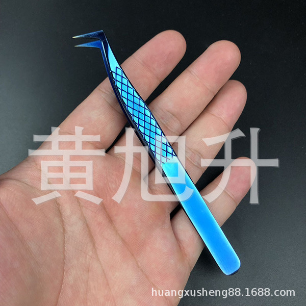 blue tweezers stainless steel