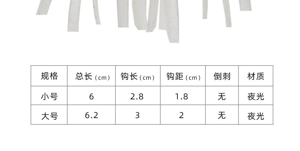 渔安夜光四本钩四爪钩四锚钩配夜光章鱼鱿鱼饵身带鱼铁板钩批发详情4