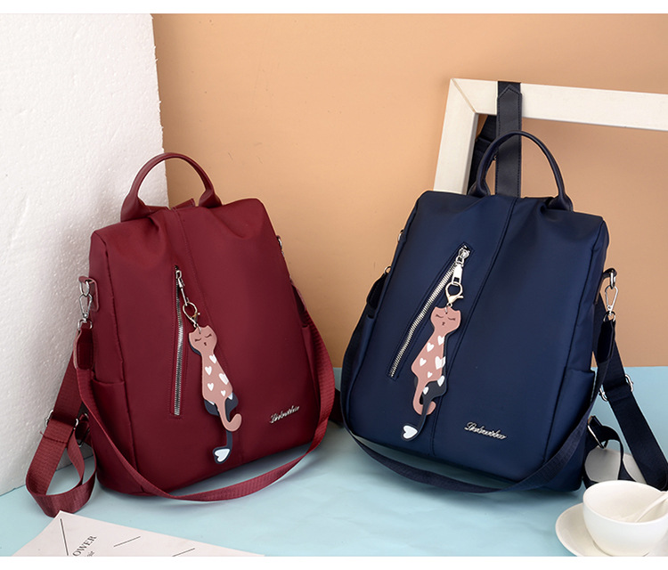 All Seasons Season Waterproof Letter School Daily Women's Backpack Functional Backpack