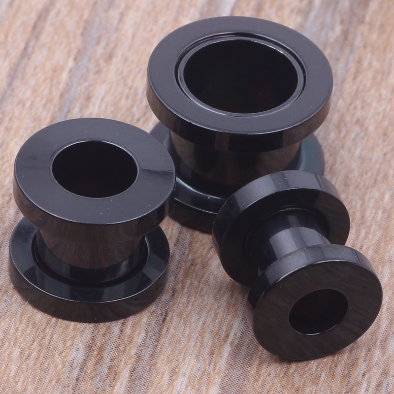 10mm Colored Pulley Ear Expander, Stainless Steel/Titanium Steel Ear Piercing Jewelry, Hollow Taper Earrings detail image 12