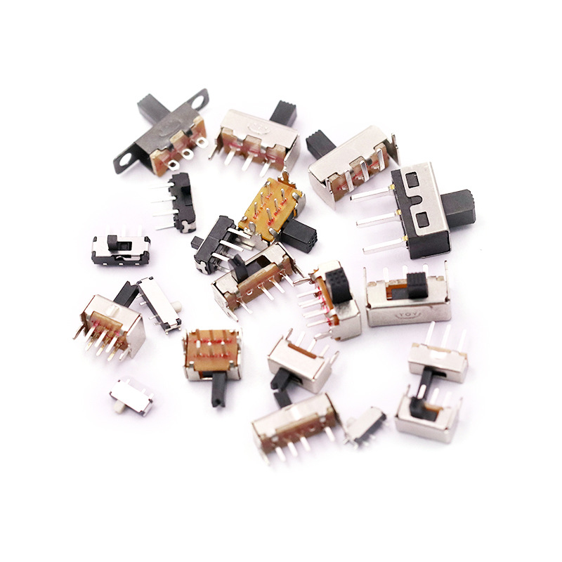 拨动开关单双排直插卧式小微型电源开关滑动档位2档 3档波动波段