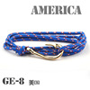 Hot -selling European and American fashion personality retro Viitian Miansai style navy wind fish hook anchor bracelet