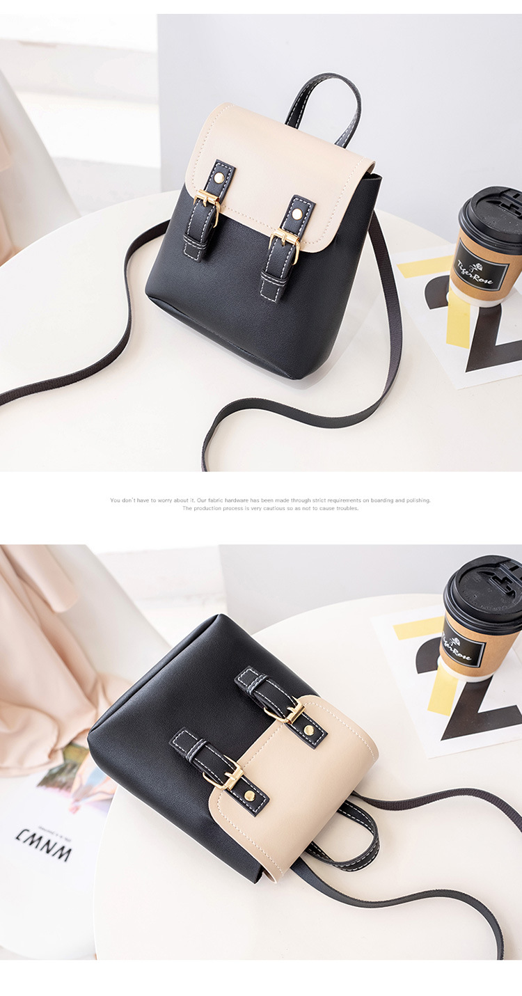 132g Weight Flip Cover Closure Type Double Shoulder Straps Strap Type Flap Backpack Bags Type Daily, Street Occasion Pu Leather Material Women's Backpack Backpack Color Block Pattern All Seasons Season Women's Gender Streetwear Style Square Shape Medium Size Women's Medium Pu Leather Color Block Streetwear Square Flip Cover Flap Backpack 14