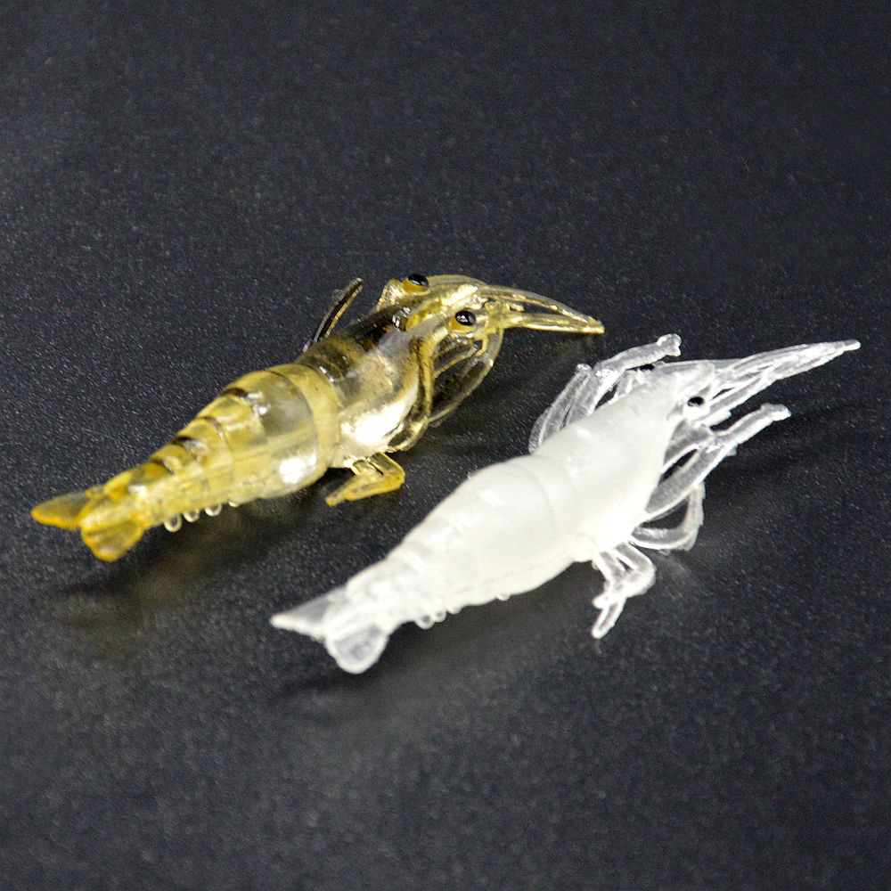 Soft Shrimp Fishing Lures 40mm 1g Sand Shrimp Baits Fresh Water Bass Swimbait Tackle Gear