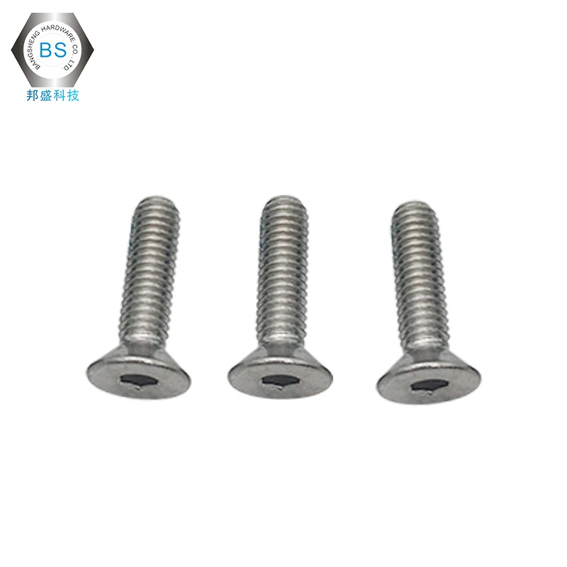 Средняя углеродистая сталь с плоской головкой Винт с шестигранной головкой Оборудование Аксессуары для спортивного инвентаря Болт с шестигранной головкой Винт с потайной головкой