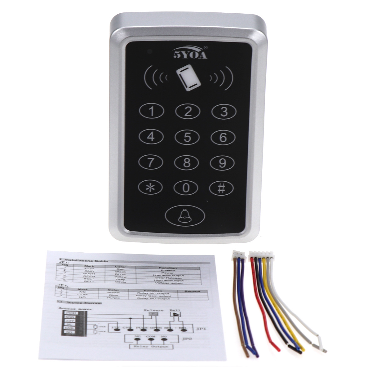 B03 ID/IC de control de acceso automático de la puerta lector de tarjetas de control de acceso máquina integrada contraseña de la máquina de control de acceso Inglés