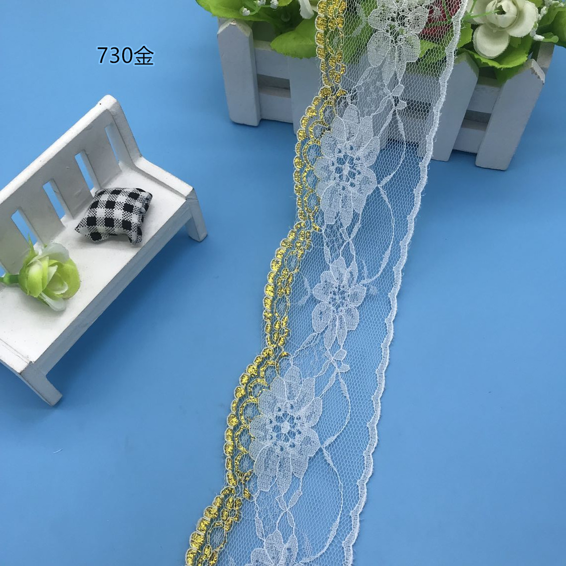 花边无弹蕾丝花边730#金丝厂家现货供应服装内衣床上用品辅料