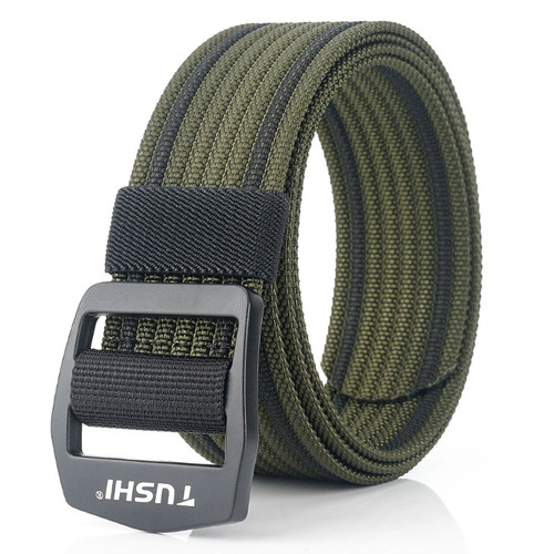 TUSHI canvas belt men and women thickened canvas belt student Korean version casual cloth belt can be lengthened wholesale