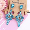 Crystal earings, metal earrings, accessory, bright catchy style, Korean style, wholesale