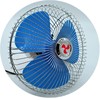 Car fan 8-inch car 12V-24V clamping car shaking head iron net fan Hongjian fan