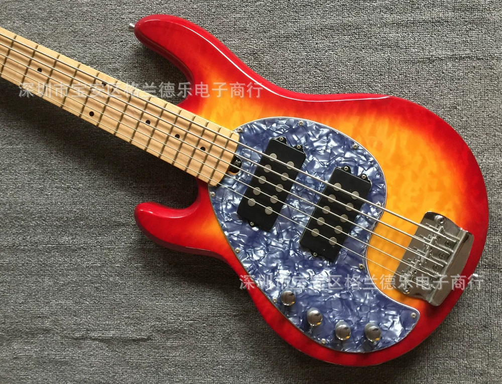 Гитара бас-гитара с 5 струнами слева, кленовая гриф fingerboard, прямые продажи с фабрики