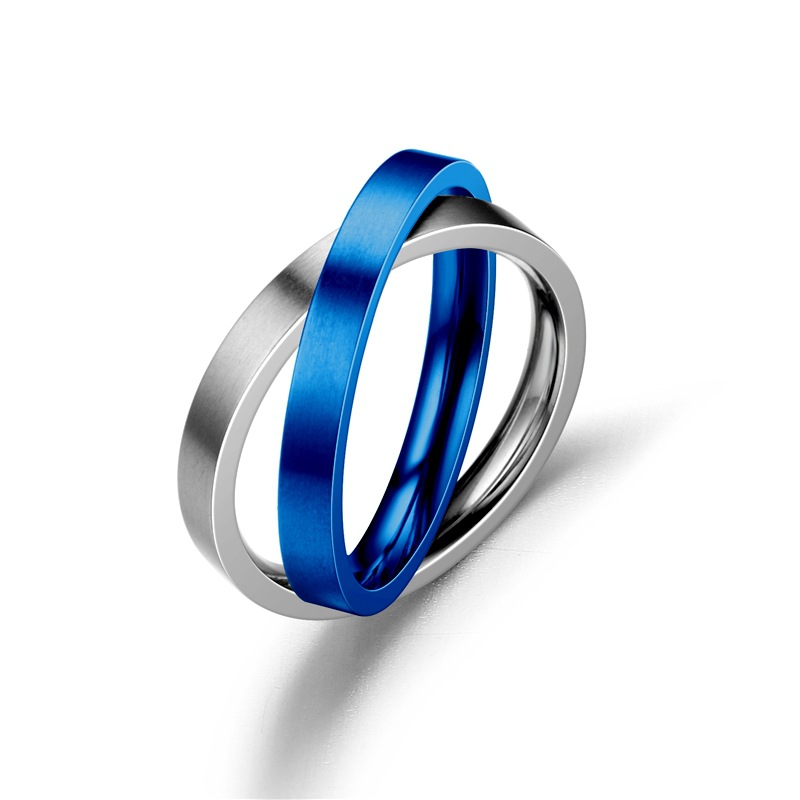 Wholesale Fashion Decompression Rotating Stainless Steel Couple Ring Nihaojewelry display picture 3