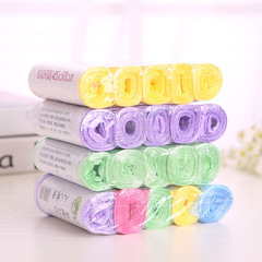 Household five-in-a-row garbage bags, kitchen and bedroom, colorful disposable garbage bags, five-in-a-row flat pocket bags, wholesale