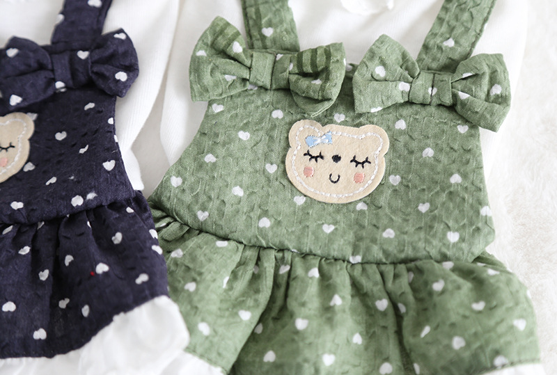 小猫桃心背带裙