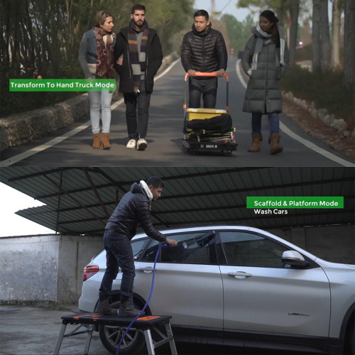 Onkel.J multifunctional workbench horse stool stainless steel diy operating table trolley scaffolding mobile platform ladder