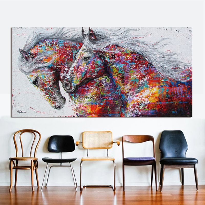 Two horses decorative paintings home han...