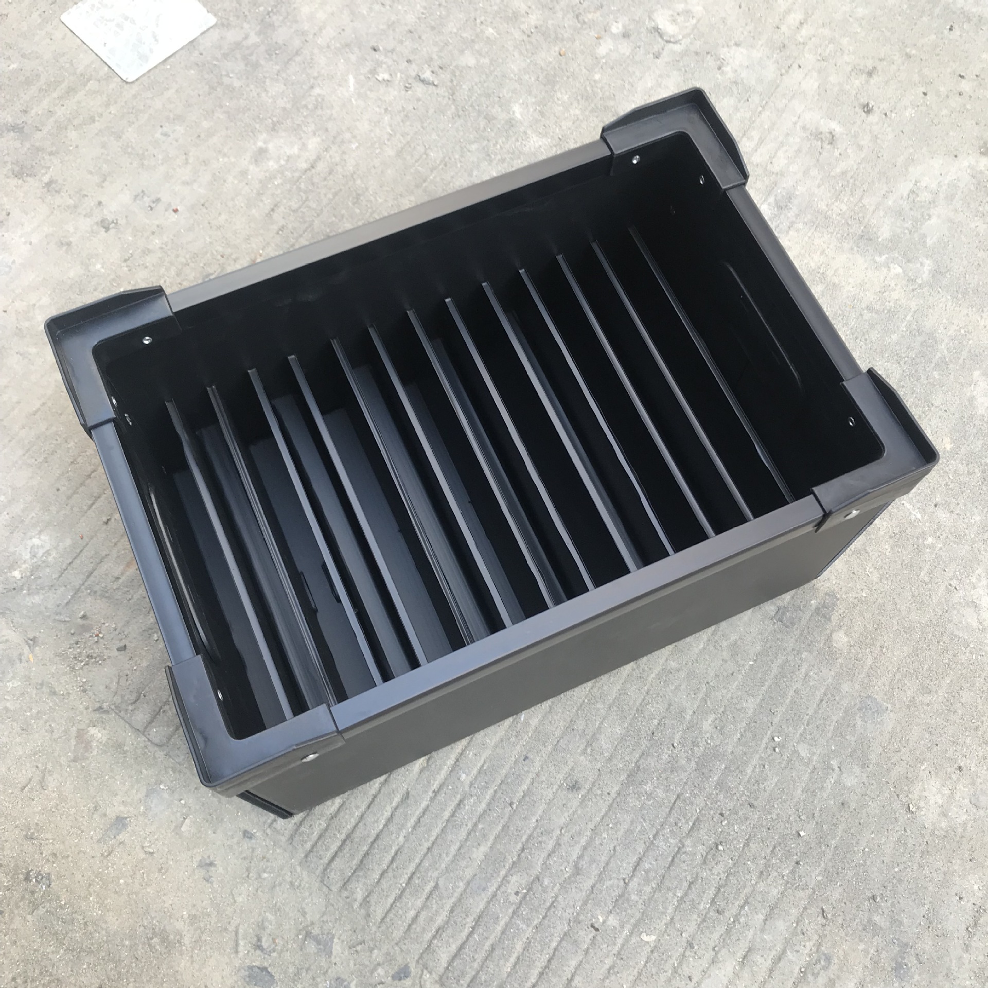 批发厦门黑色防静电中空板周转箱 北京 上海抗静电可折叠周转箱