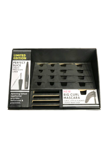 护肤品套装前台展示台，瓦楞纸坐台展示架，厂家直销PDQ小坐台