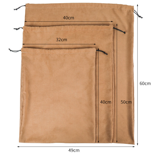 Pure cotton flannel bag dust bag large and small leather bag storage bag travel clothing drawstring pockets wholesale