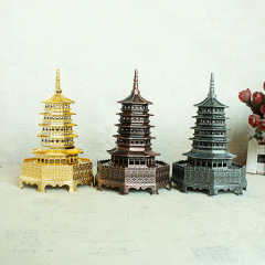 Hangzhou Tourist Souvenirs Alloy Leifeng Pagoda Model New White Snake Legend Classic Model Leifeng Pagoda
