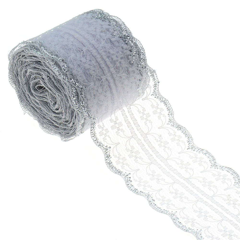 133-2 Platinum silver color explosion-free lace lace long-term spot supply width 4.5cm