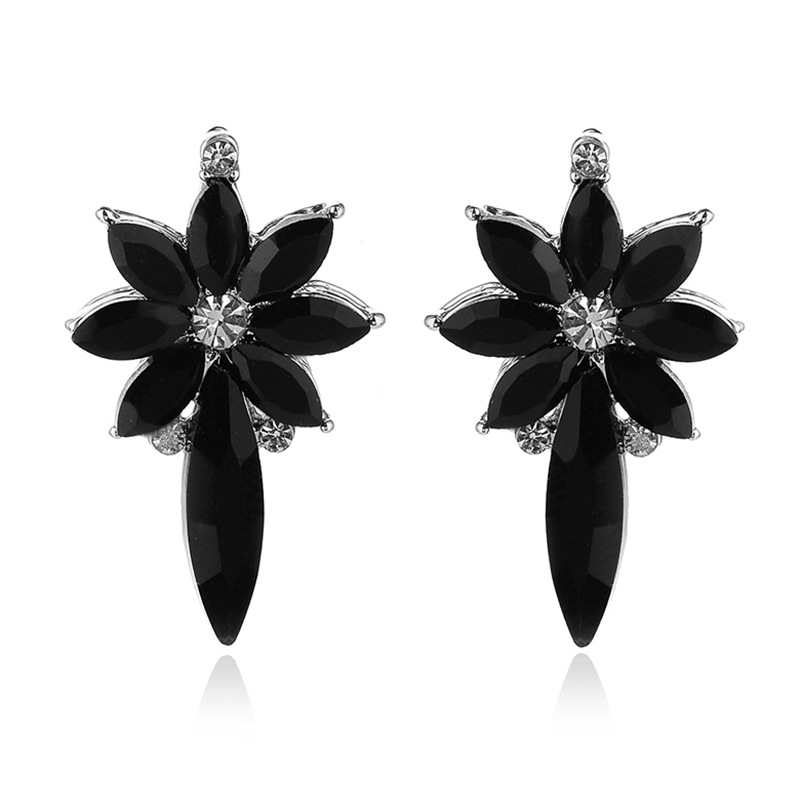 8g Weight 304 Stainless Steel Ear Needle Material Rhinestones Inlay Material Ear Studs Classification 1 Pair Quantity Daily Occasion Alloy Material Flower Pattern Women'S Gender Inlay Design Vintage Style Style 1 Pair Vintage Style Flower Alloy Inlay Rhinestones Women's Ear Studs 9