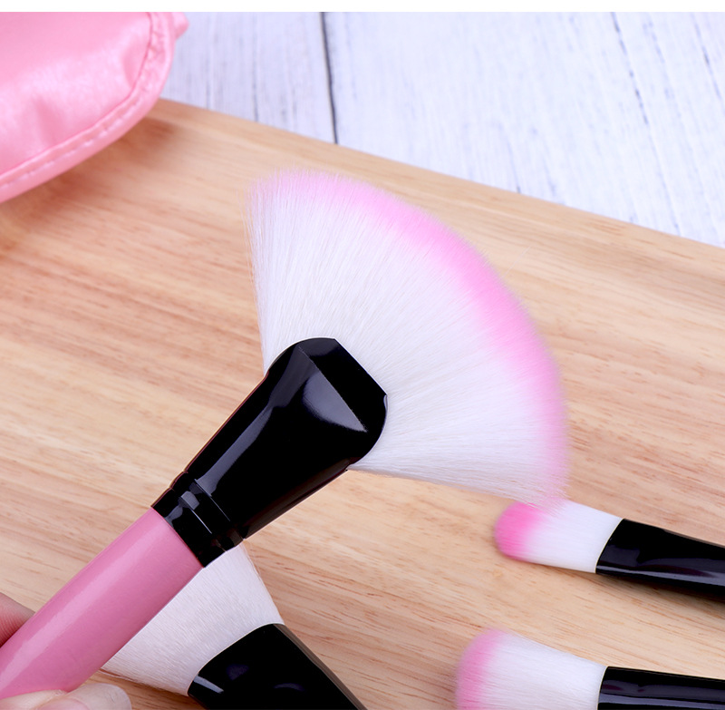 Fashion Solid Color Handle Makeup Brush Set Portable Storage Bag Wholesale Nihaojewelry display picture 7