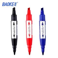 Baoke Double-Head Waterproof Marker, Non-Fading Logistics Shipping Box Head Pen, Black Oil-Based Large Head Pen